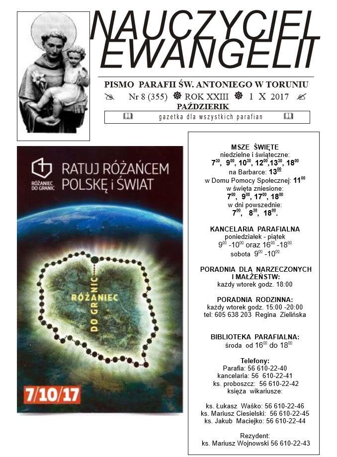 NAUCZYCIEL EWANGELII 2017 NR 8 (355)