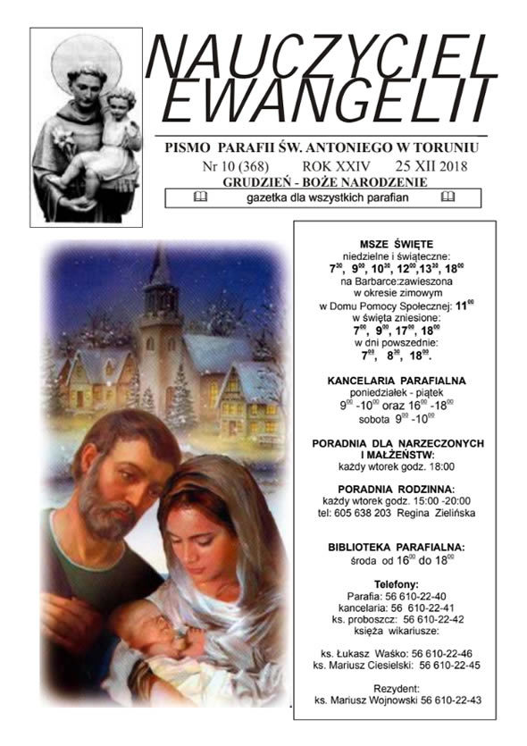 NAUCZYCIEL  EWANGELII  2018 NR 10 (368)