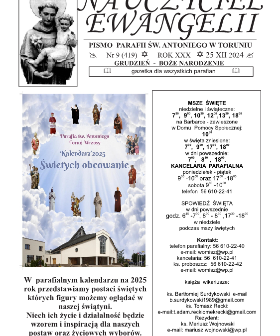 NAUCZYCIEL EWANGELII 2024 NR 09 (419)